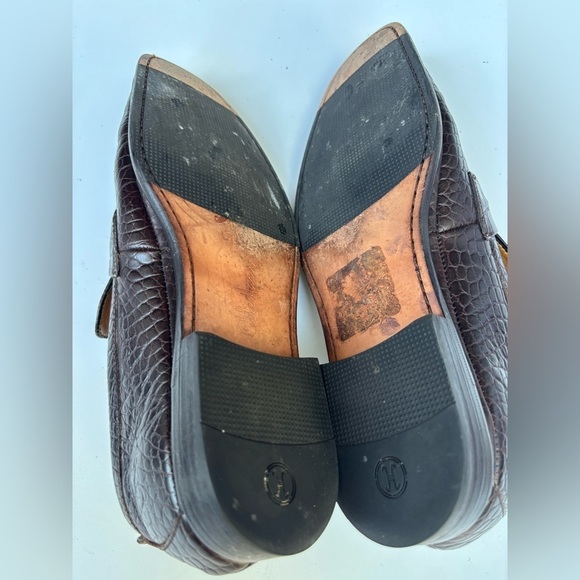 Cole Haan Mens Brown Leather Dress Shoes Slip On Loafers Sz 8.5
